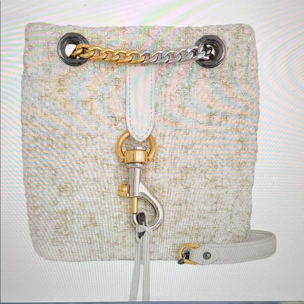 Rebecca Minkoff Edie Mini Leather-Trim Bucket Bag